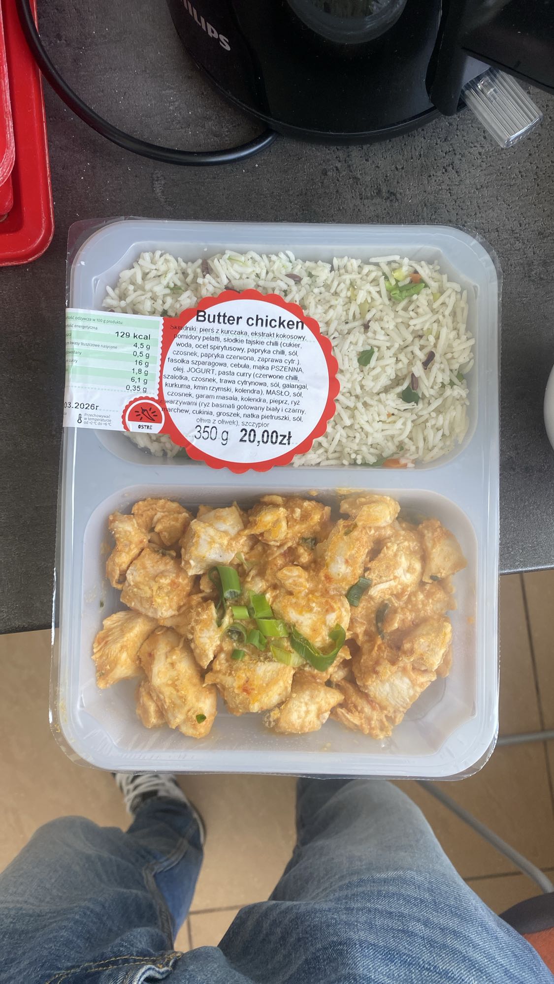 Butter chicken z ryżem