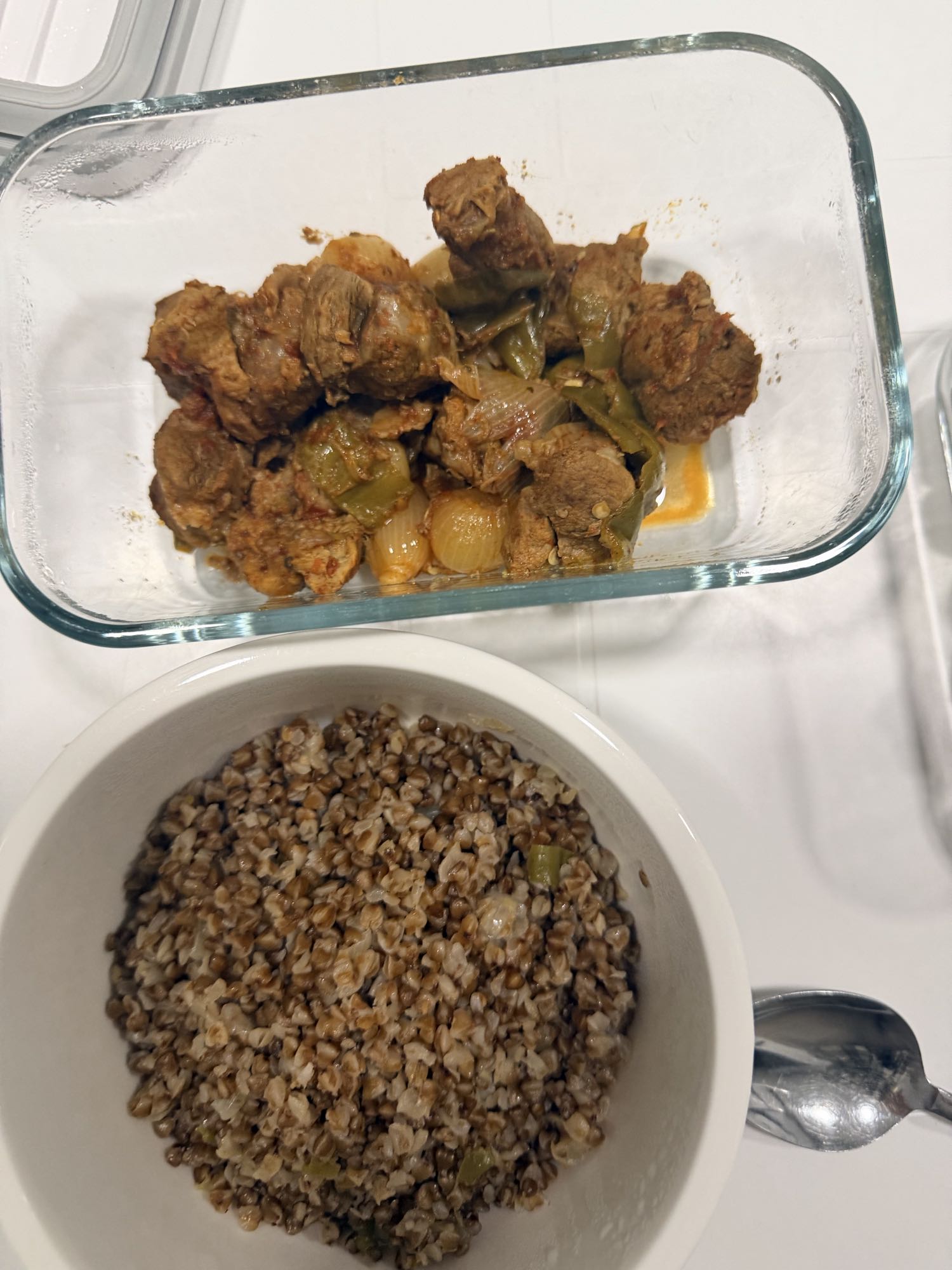 Гречка с тушёной говядиной