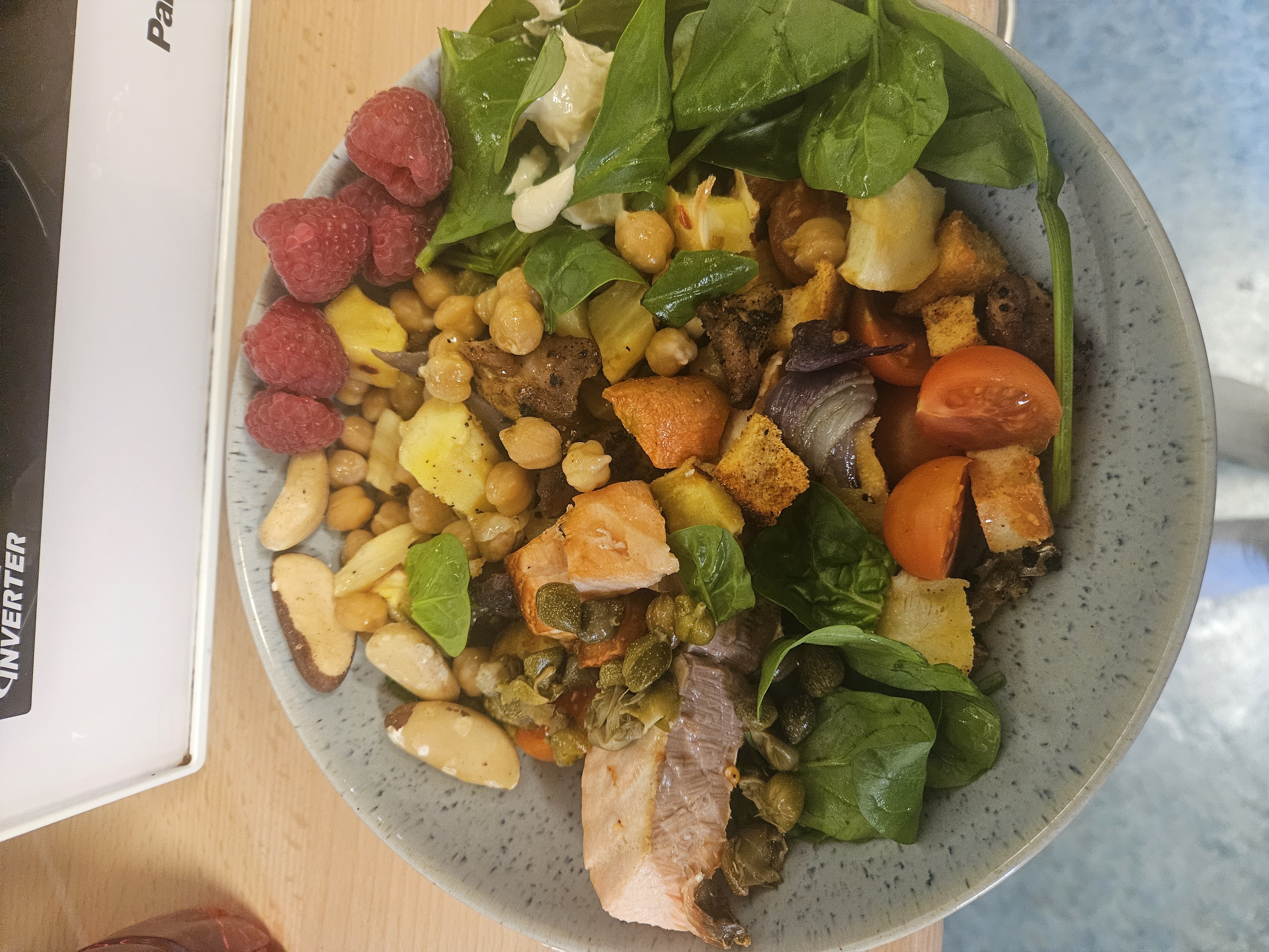 Salmon Chickpea Salad Bowl
