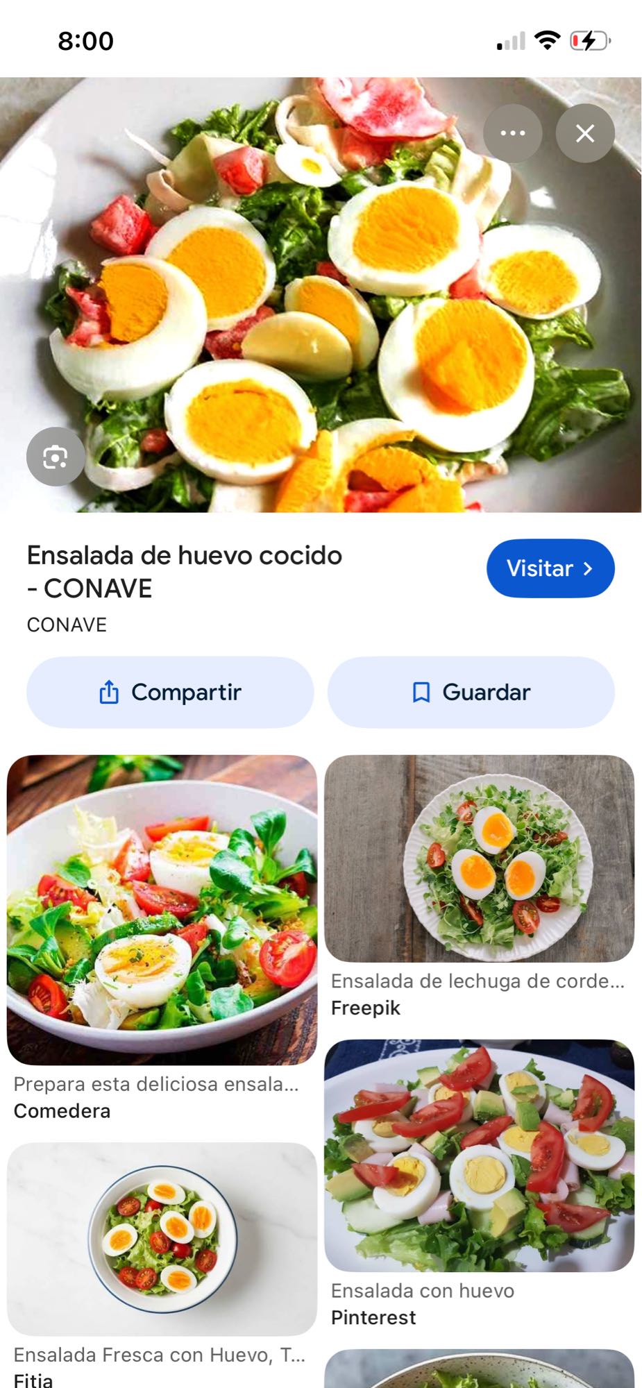 Ensalada de huevo cocido
