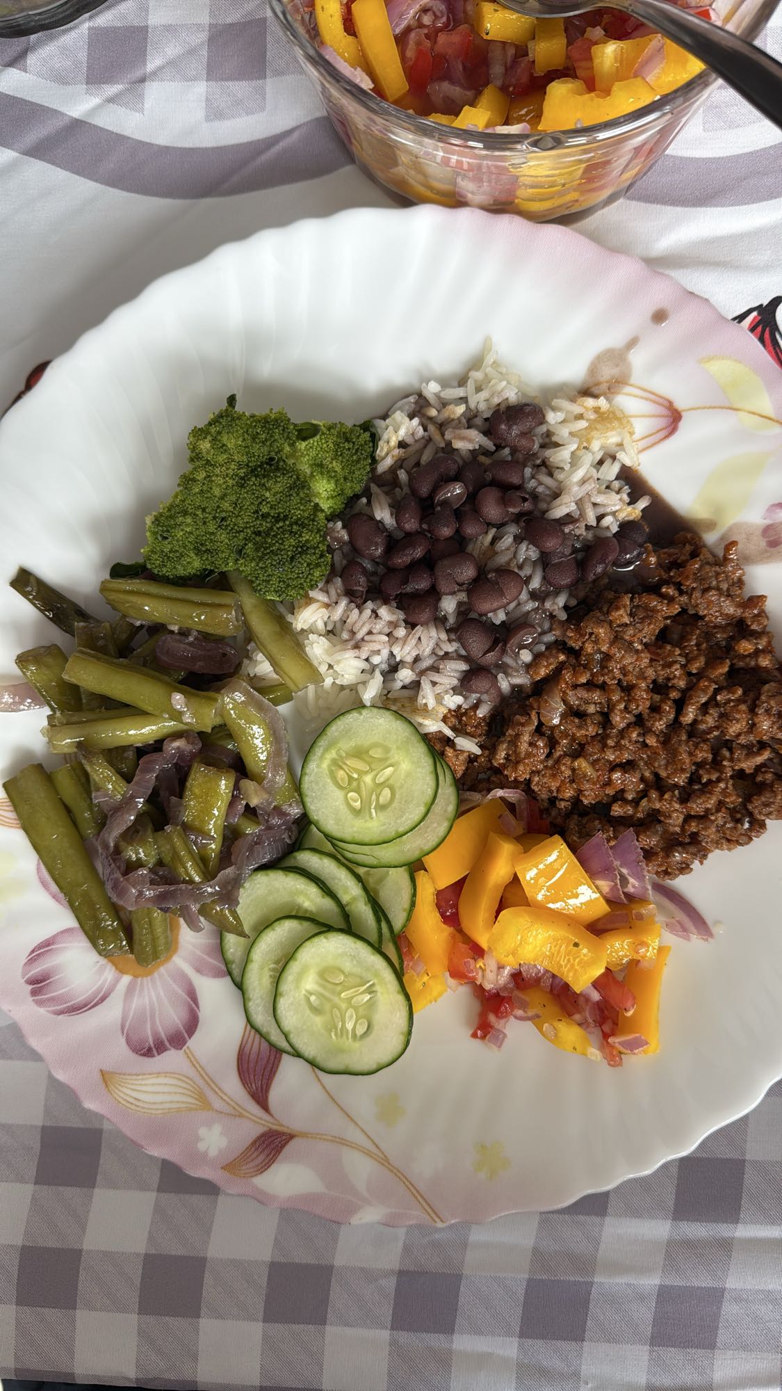 Prato colorido saudável