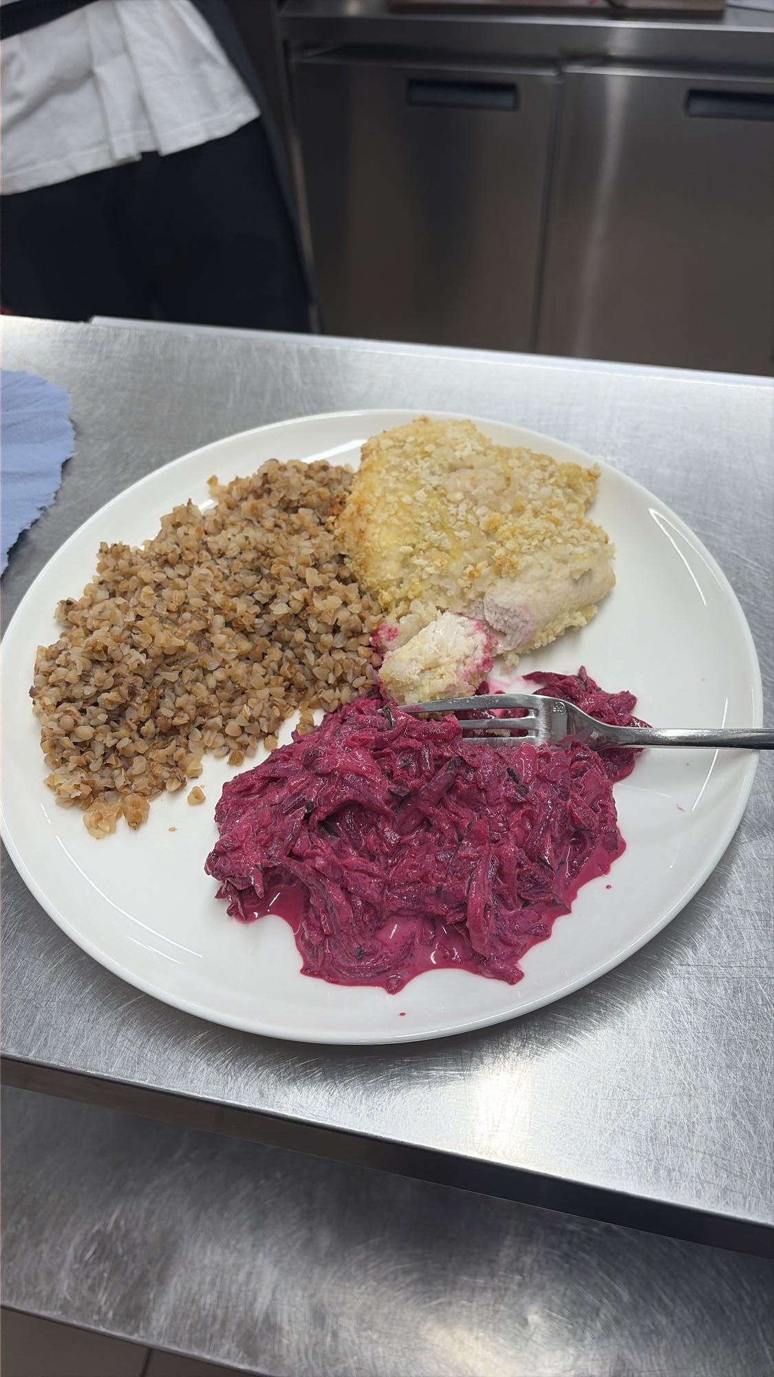 гречка с курицей и свеклой