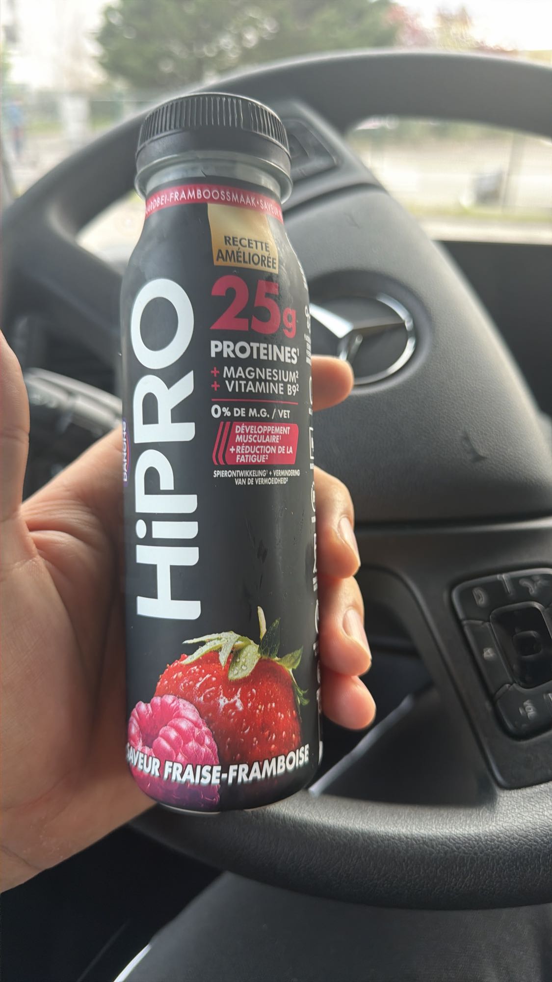 Shake proteic căpșuni-zmeură