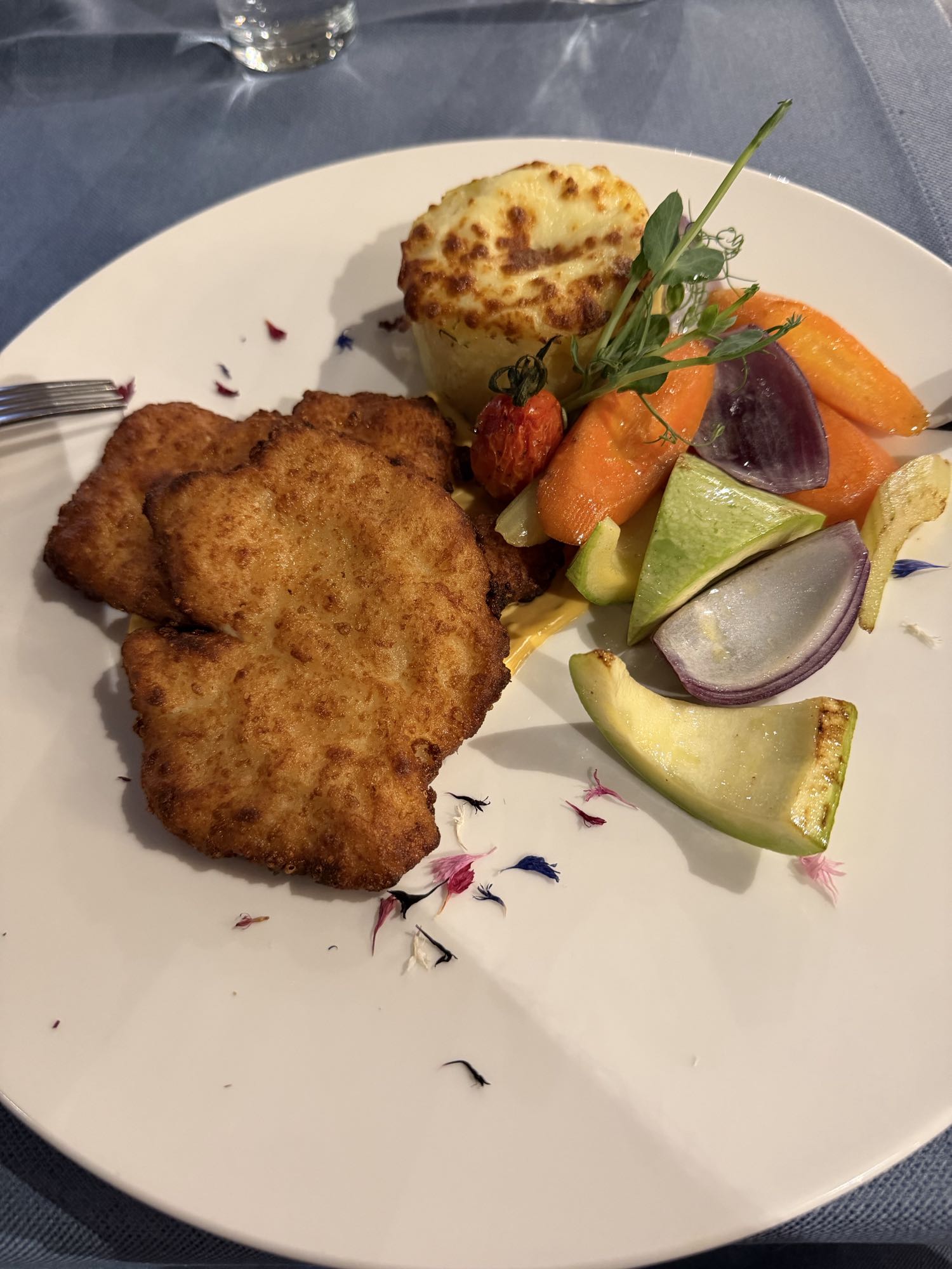 Schnitzel mit Gemüse & Kartoffel
