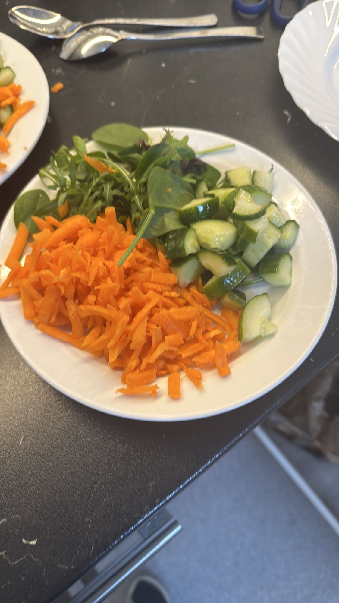Grönsaksallad tallrik