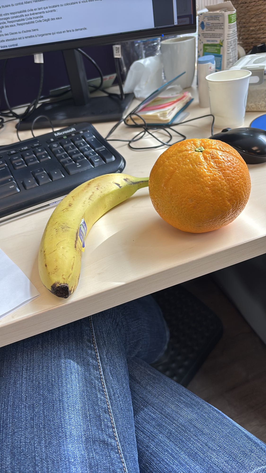 Banane et orange
