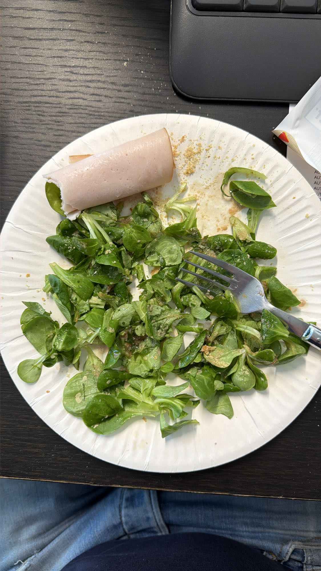 Salade de mâche et jambon