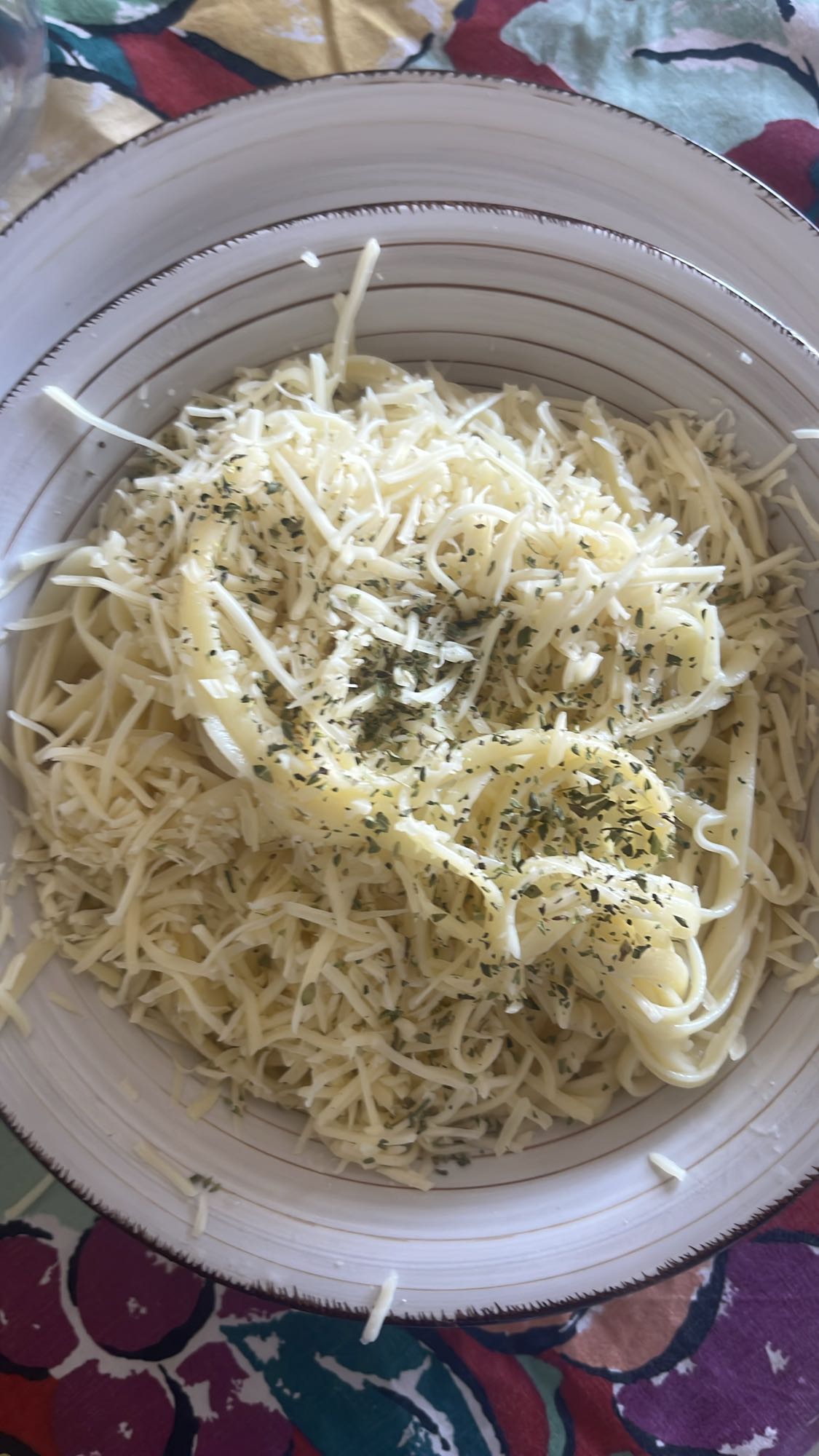 espaguetis con queso