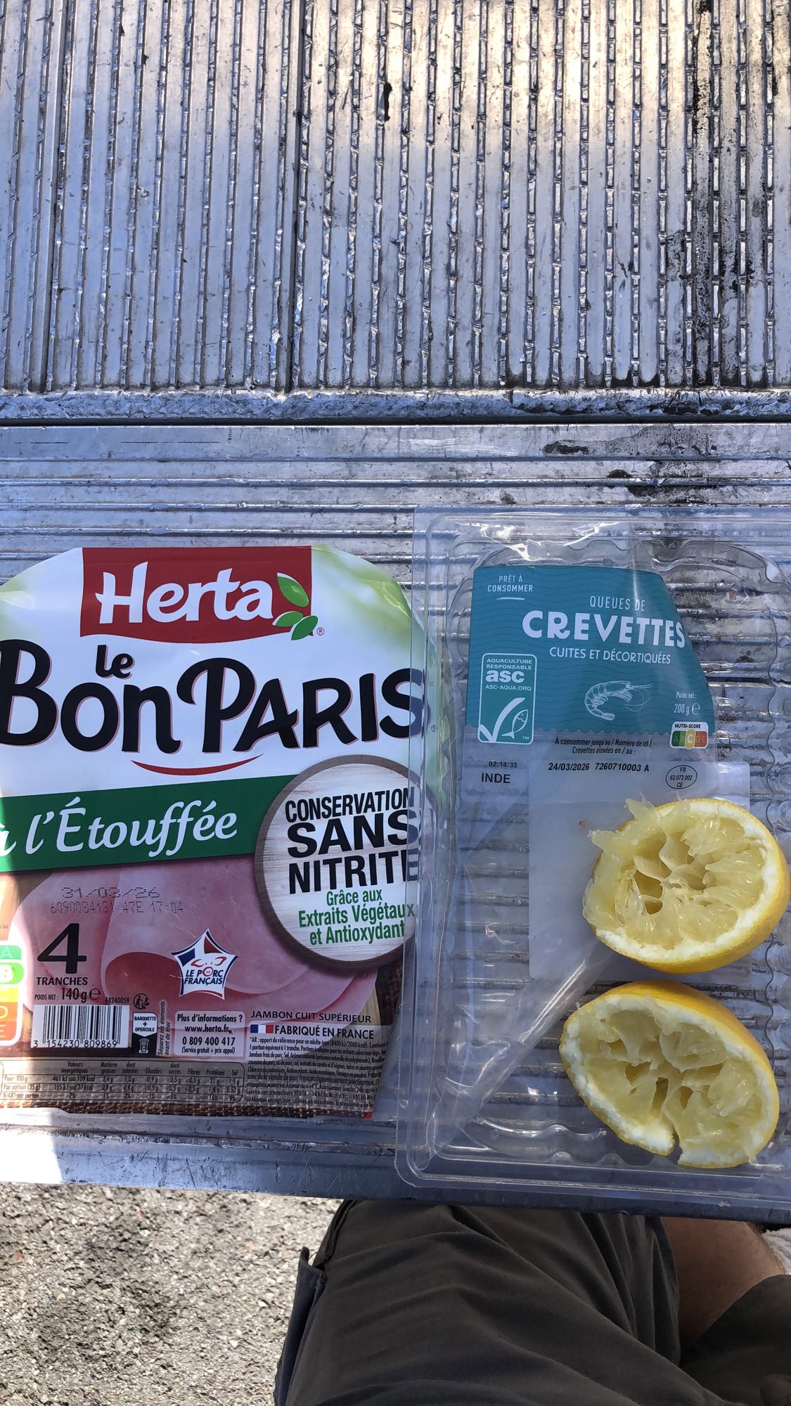 Jambon crevettes citron