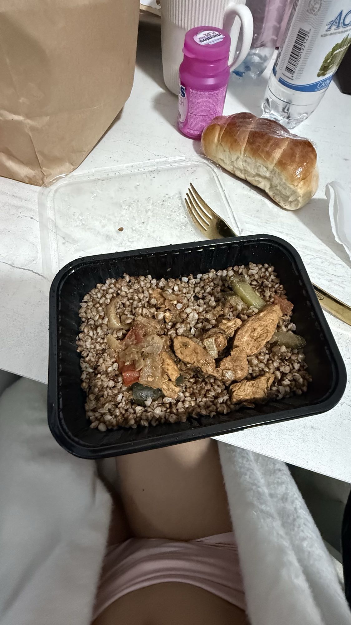 гречка с курицей и овощами