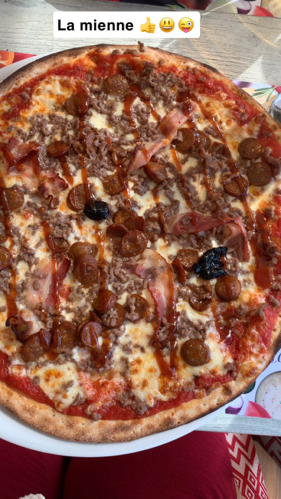 Pizza viande barbecue