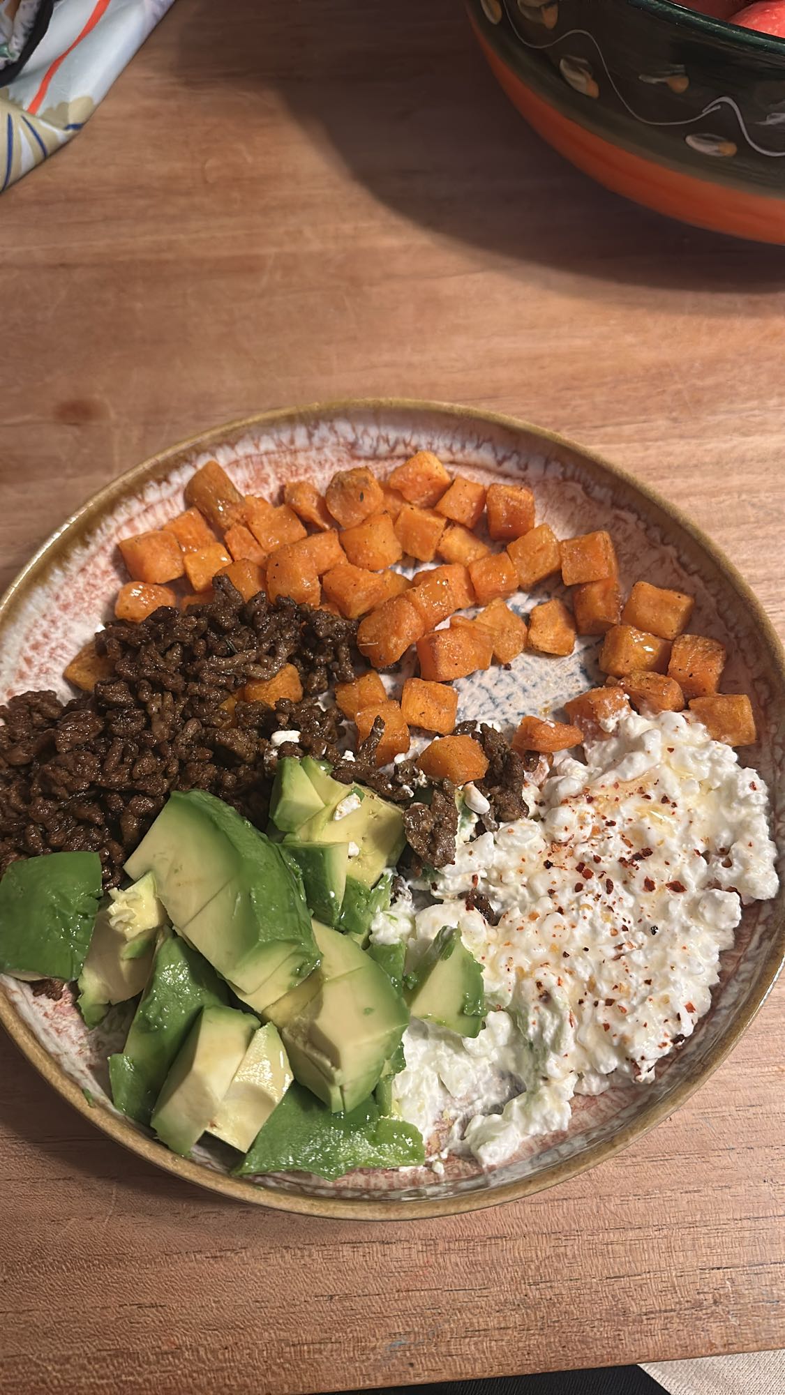 Zoete aardappel bowl