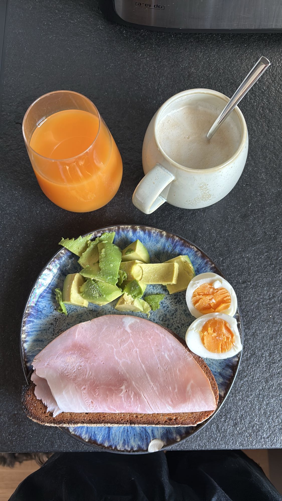 Ontbijt met ham en ei