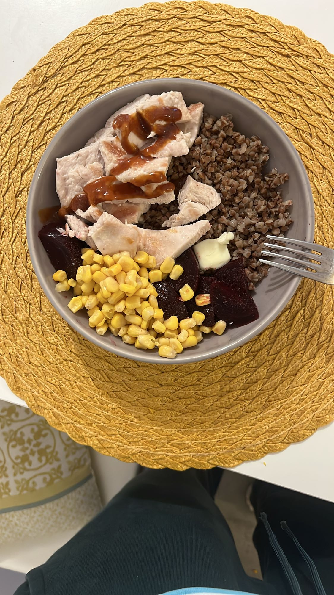 гречка з куркою та овочами