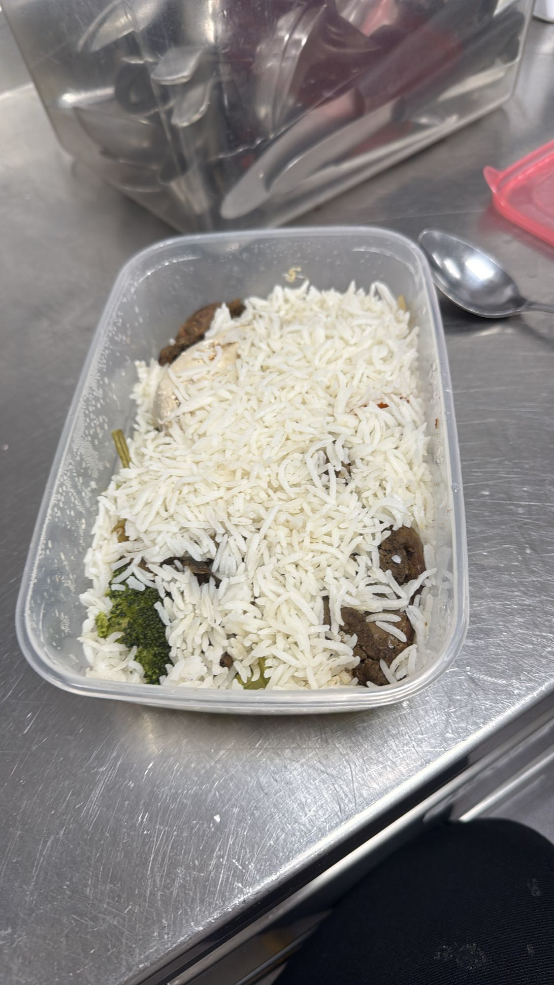 Ris med kyckling och broccoli