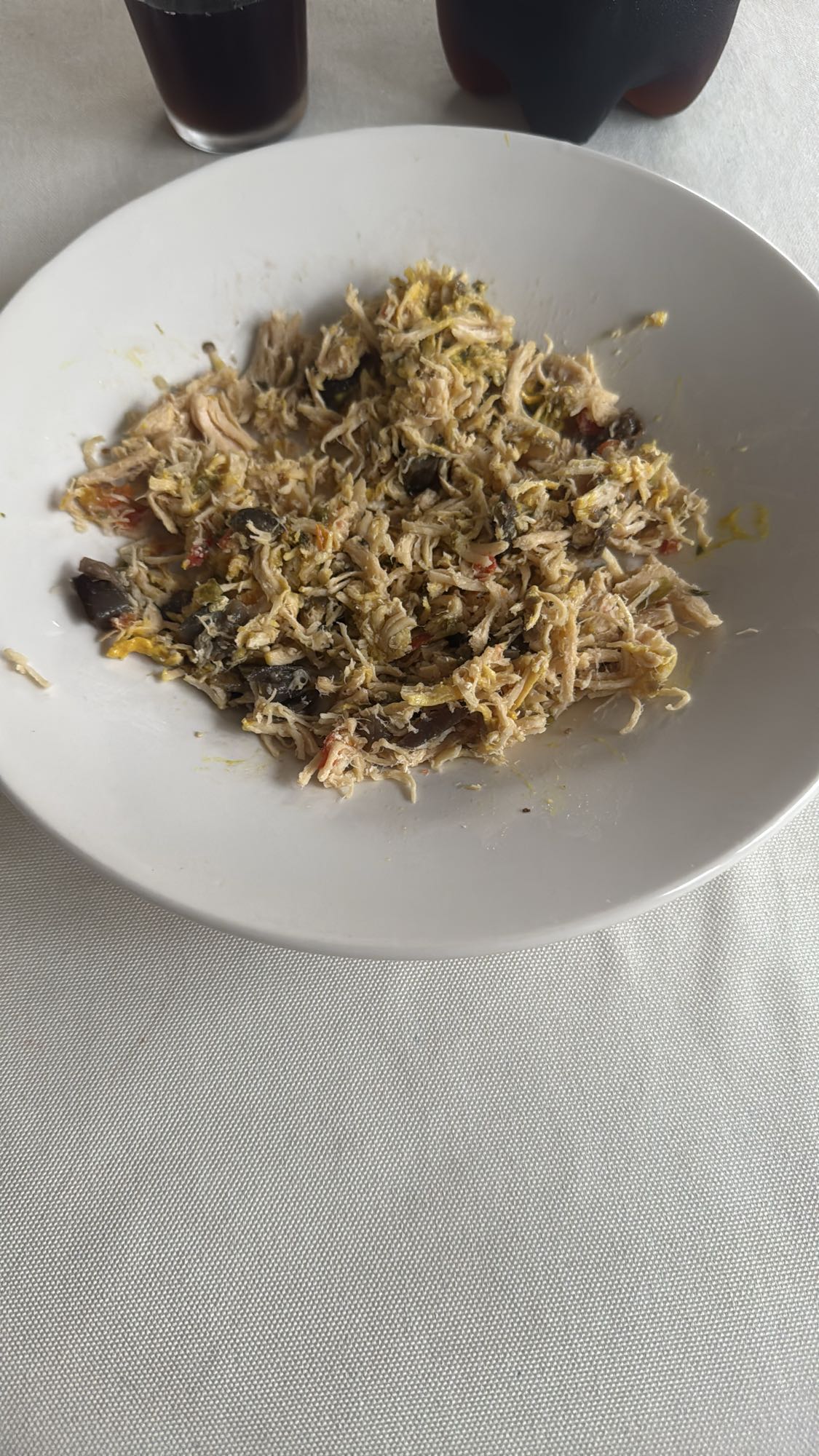 Frango desfiado com legumes