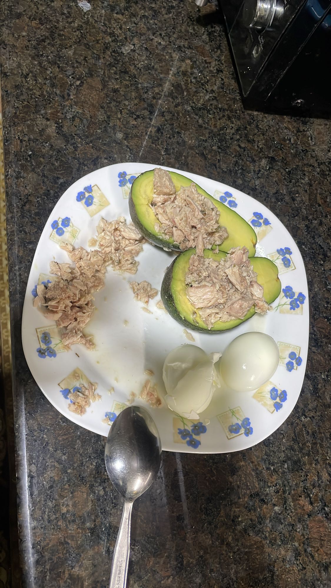Tuna Avocado Eggs Plate