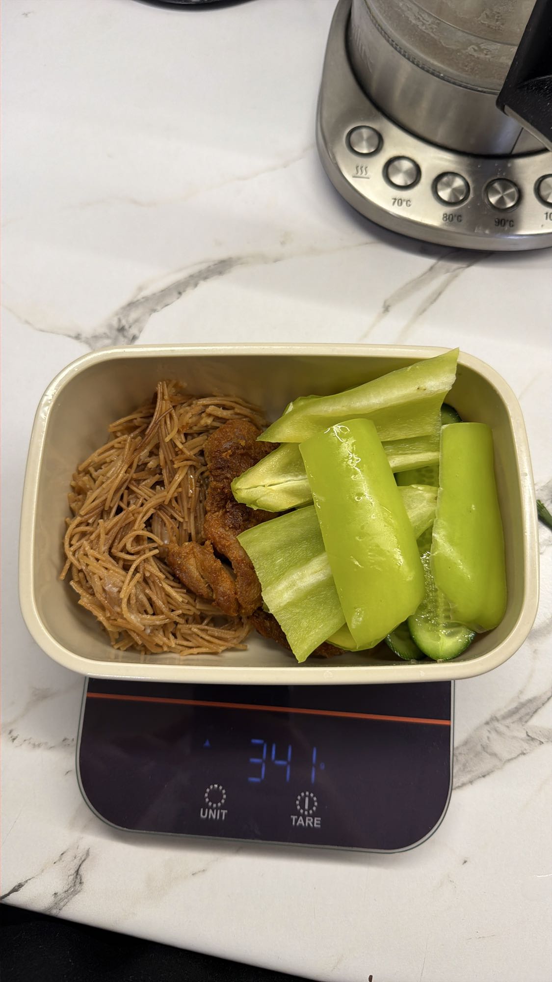 вермишель с овощами