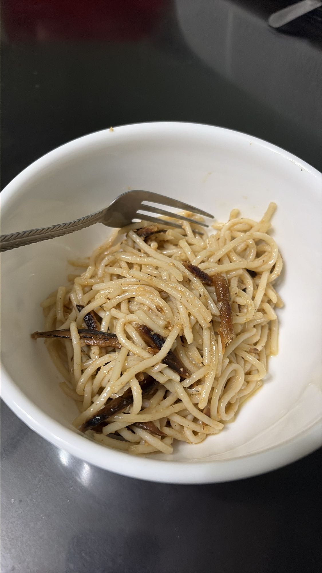 Simple anchovy pasta
