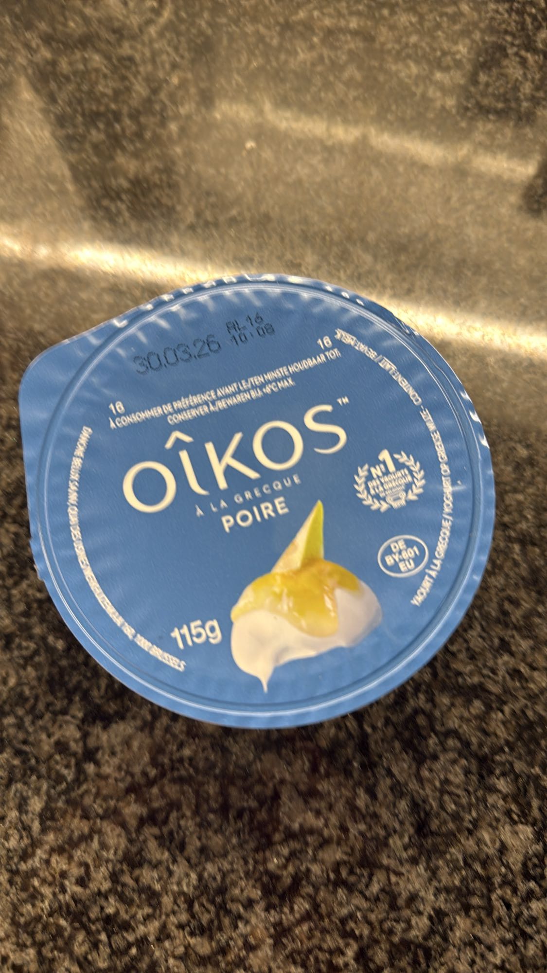 Griekse yoghurt peer