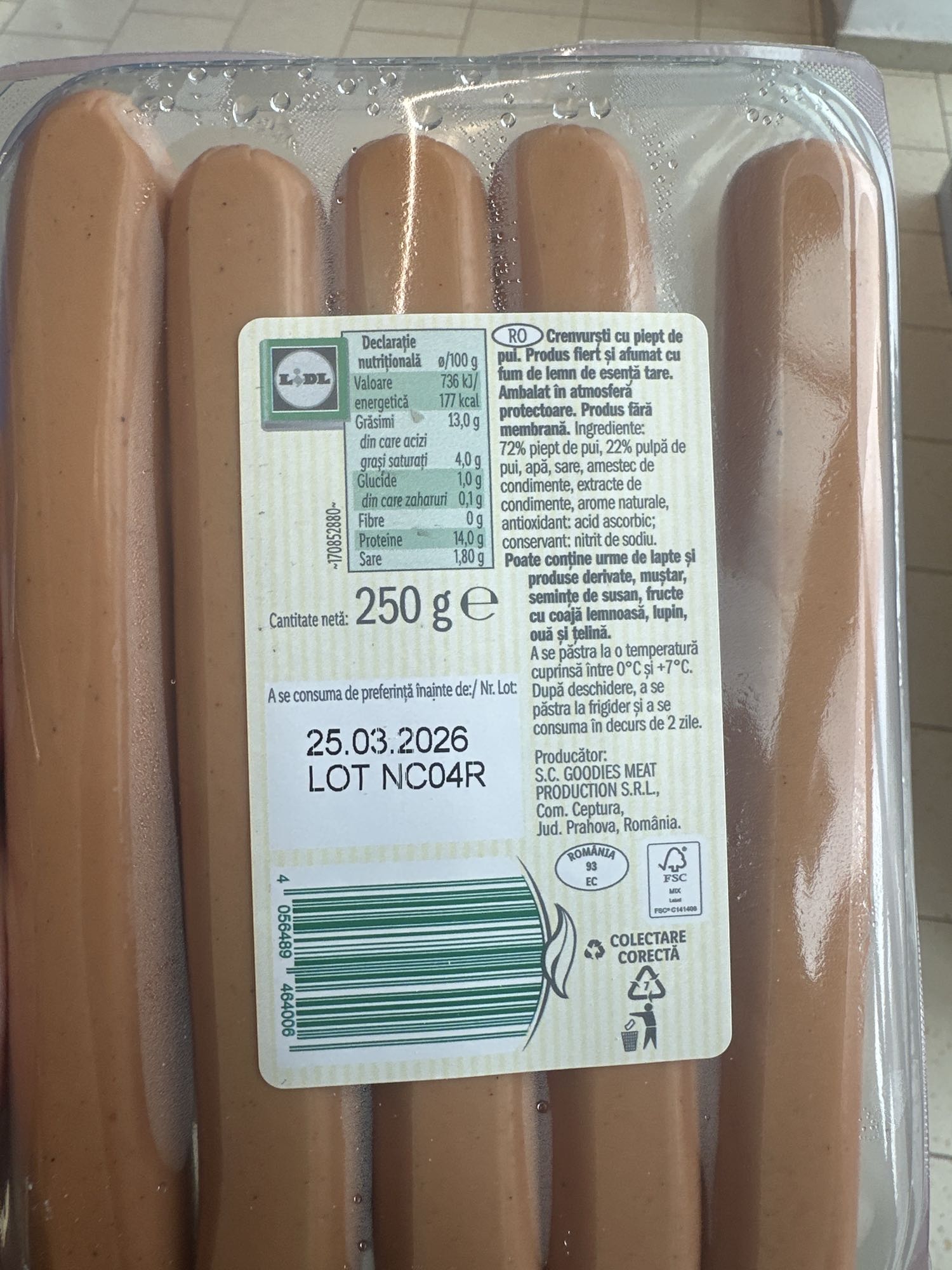 Crenvurști piept pui