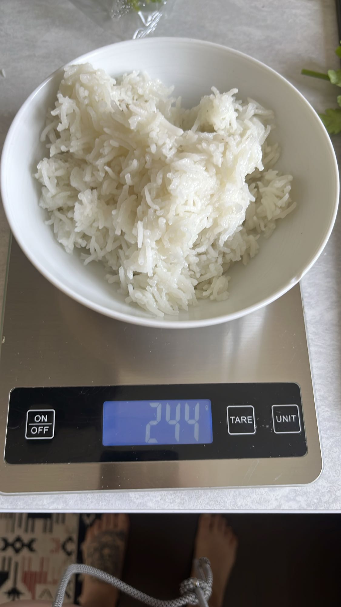 Gekochter weißer Reis