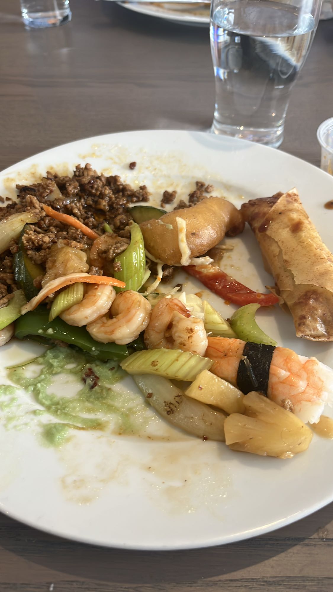 Asiatisk buffétallrik