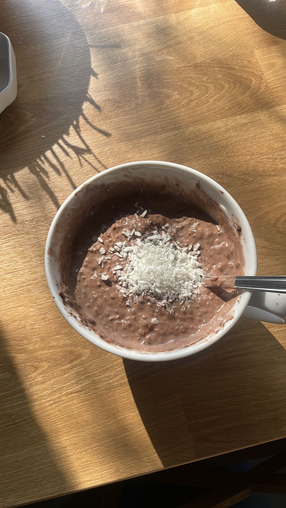 czekoladowa owsianka z kokosem