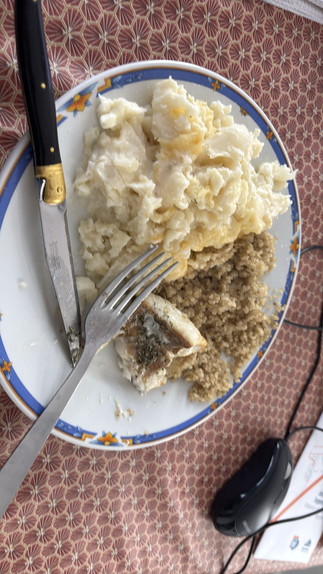 Poisson, purée et couscous