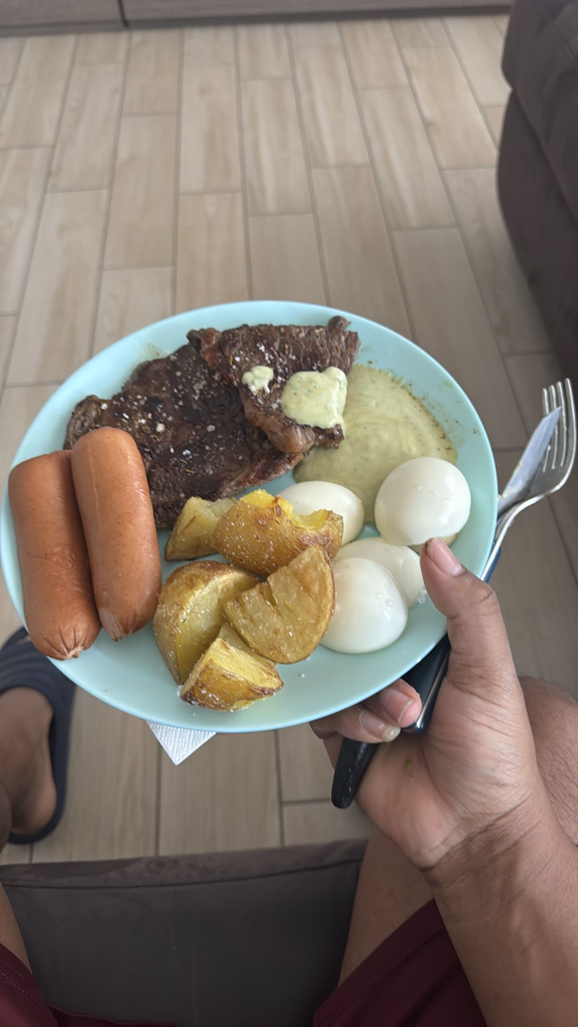 Steak, Eggs & Potatoes Plate