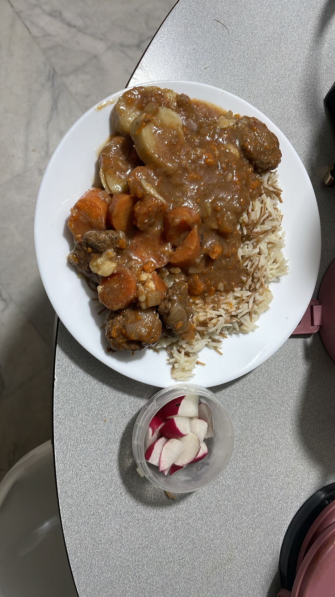Beef stew with rice