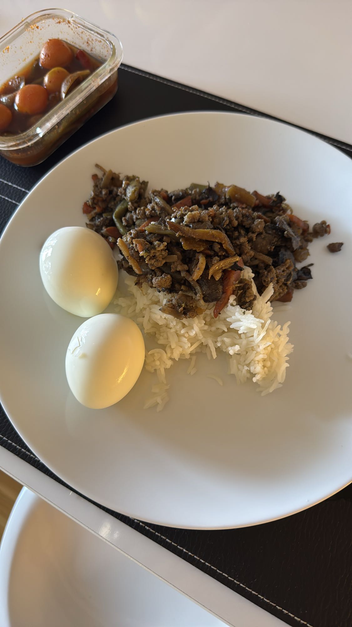 Ris, köttfärs, ägg