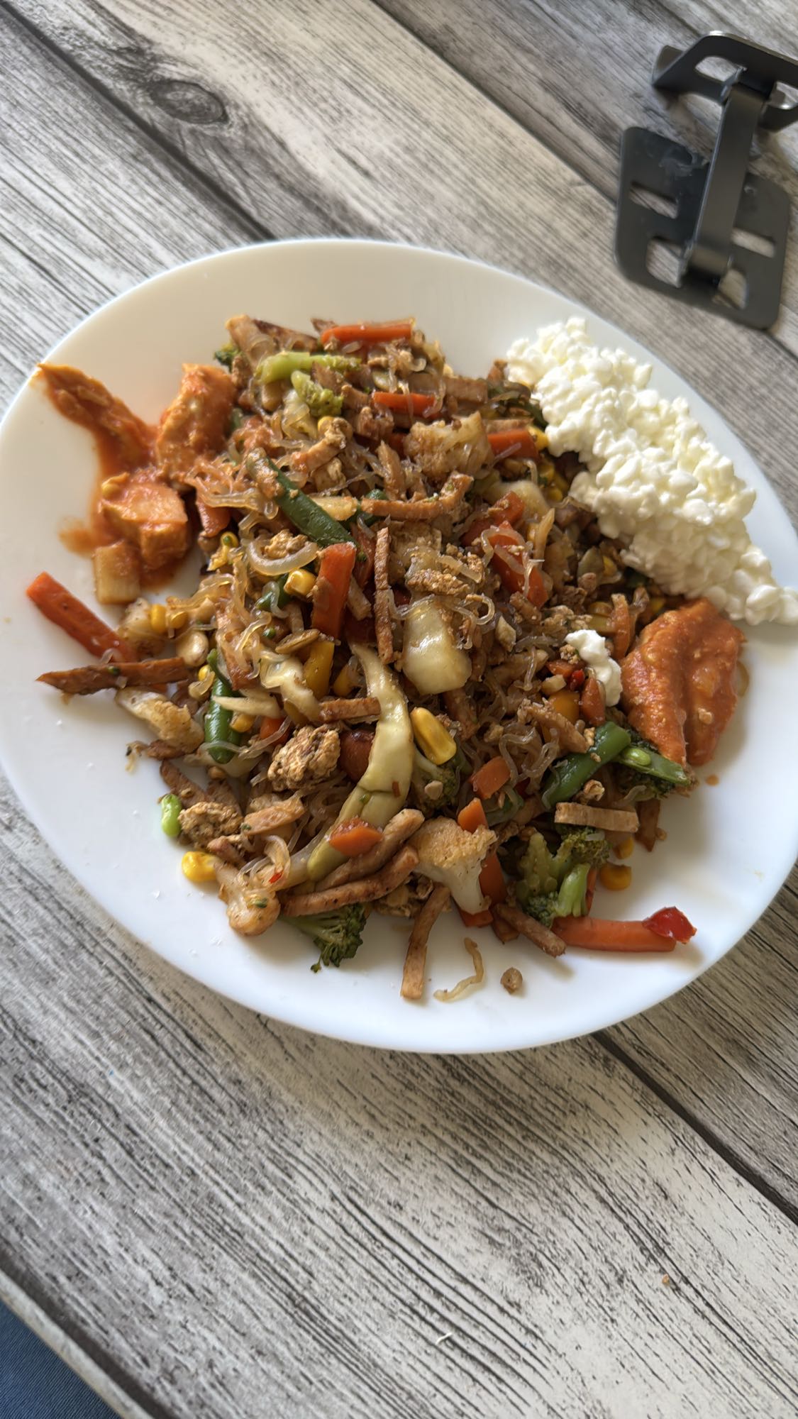 Wokgrönsaker med keso