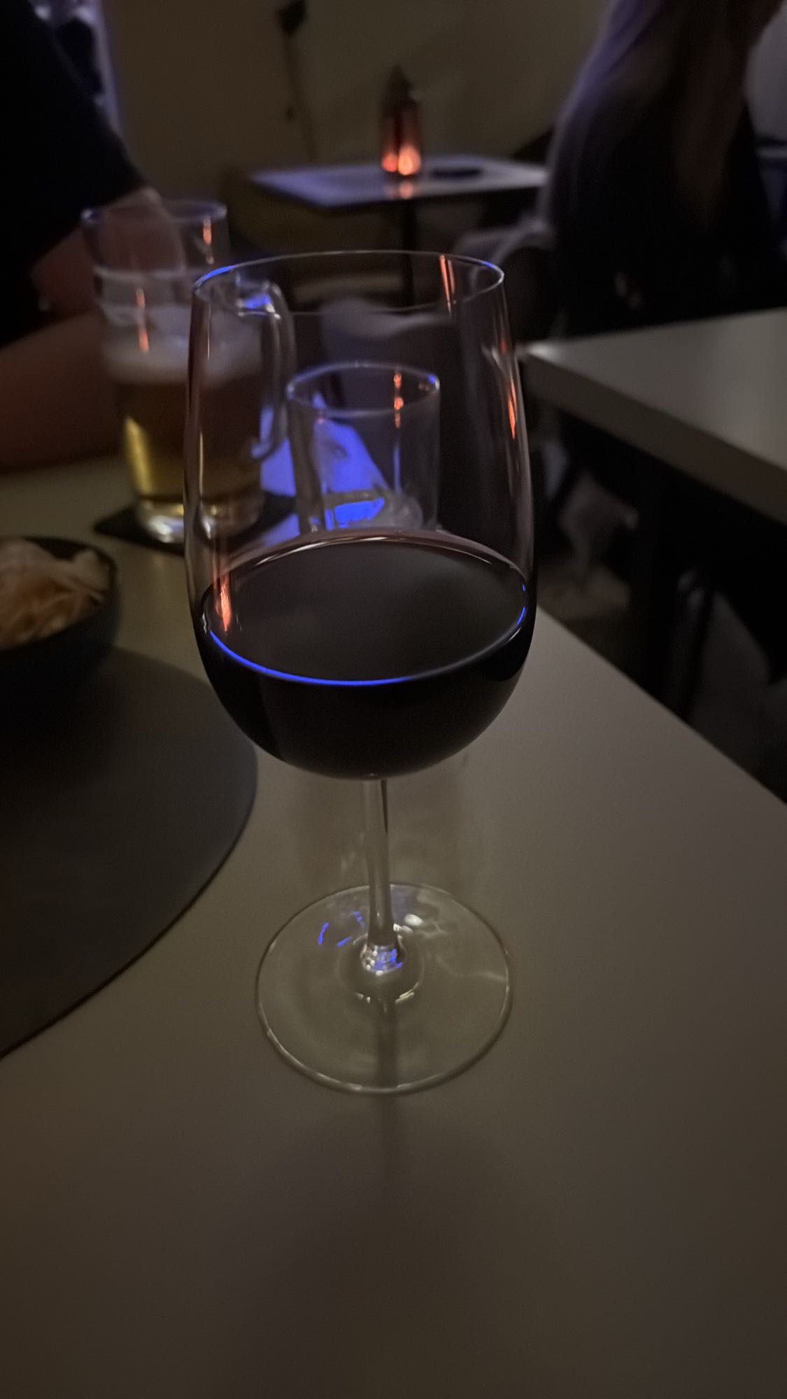 Glass of red wine