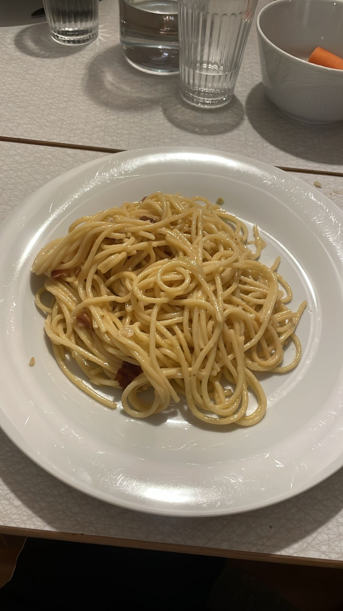 Enkel pasta tallrik