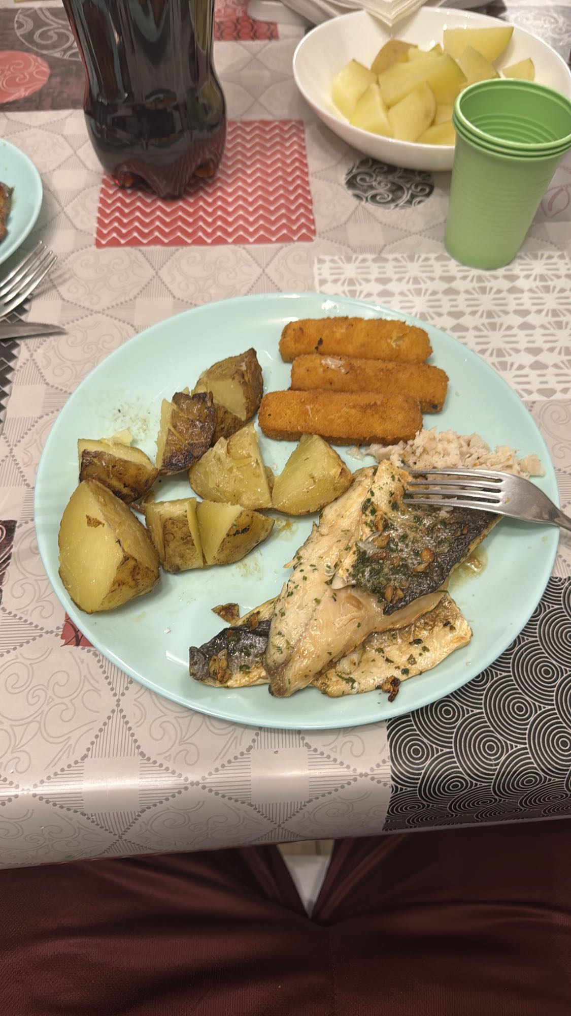 Balık ve patates tabağı