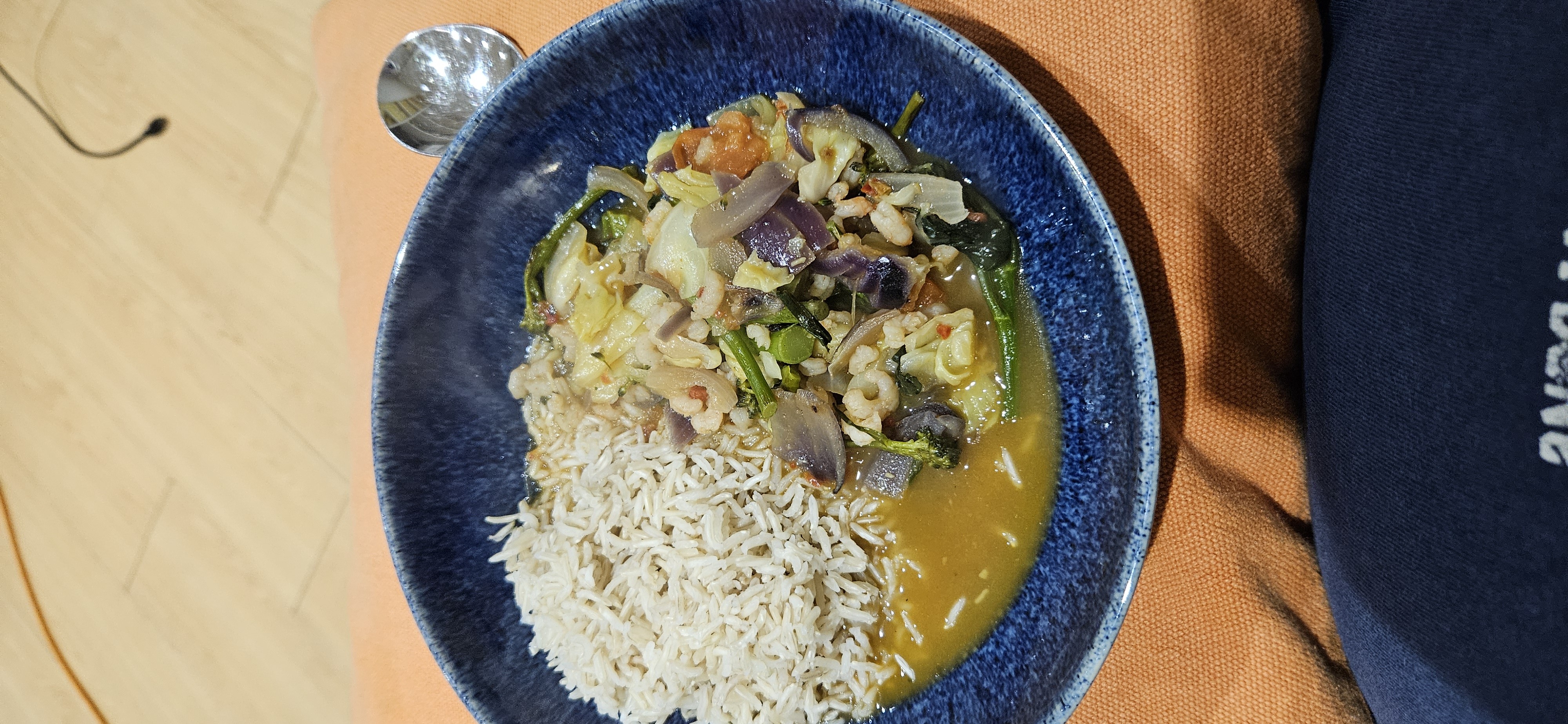 Vegetable curry with rice