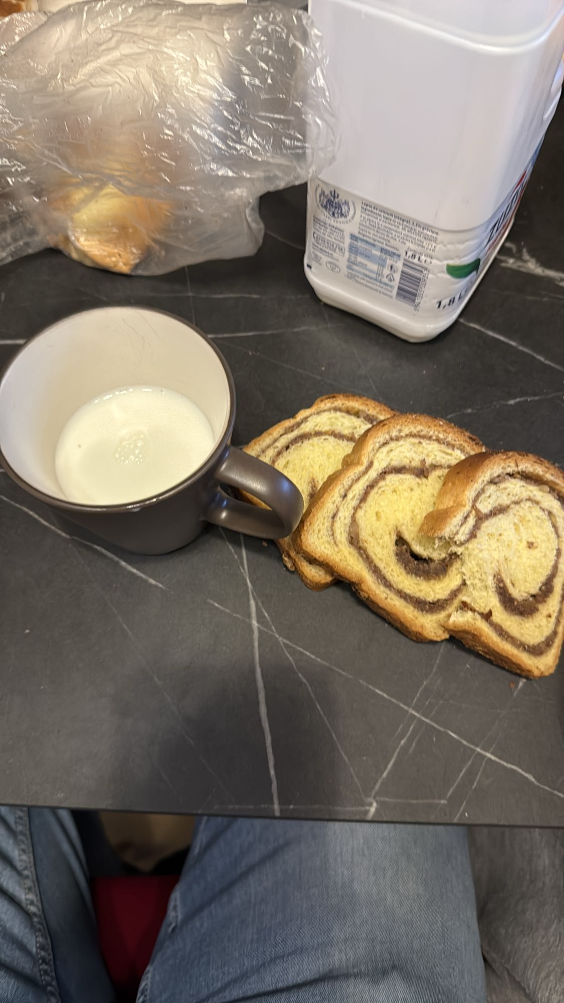 Milk and sweet bread