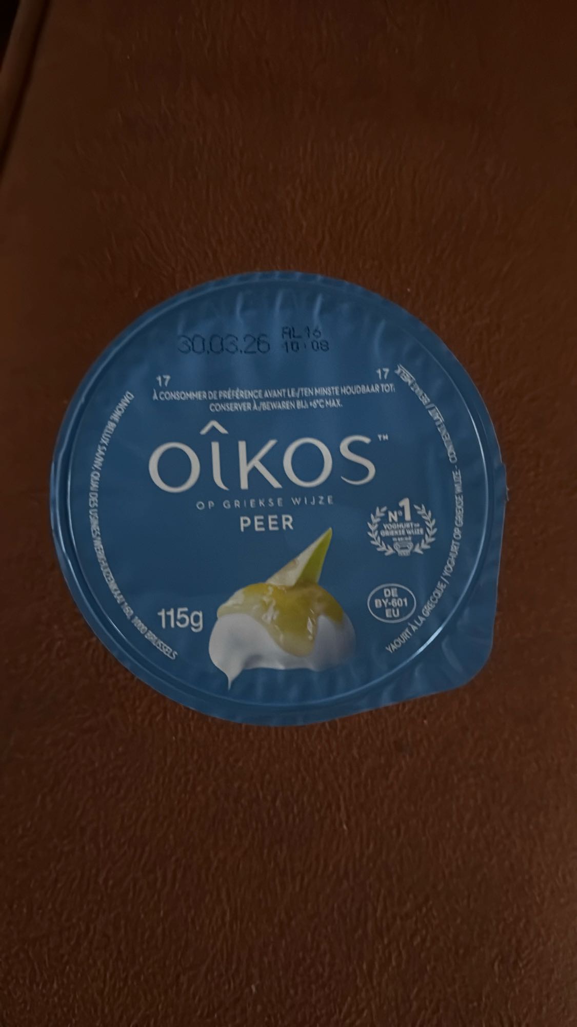 Griekse yoghurt peer