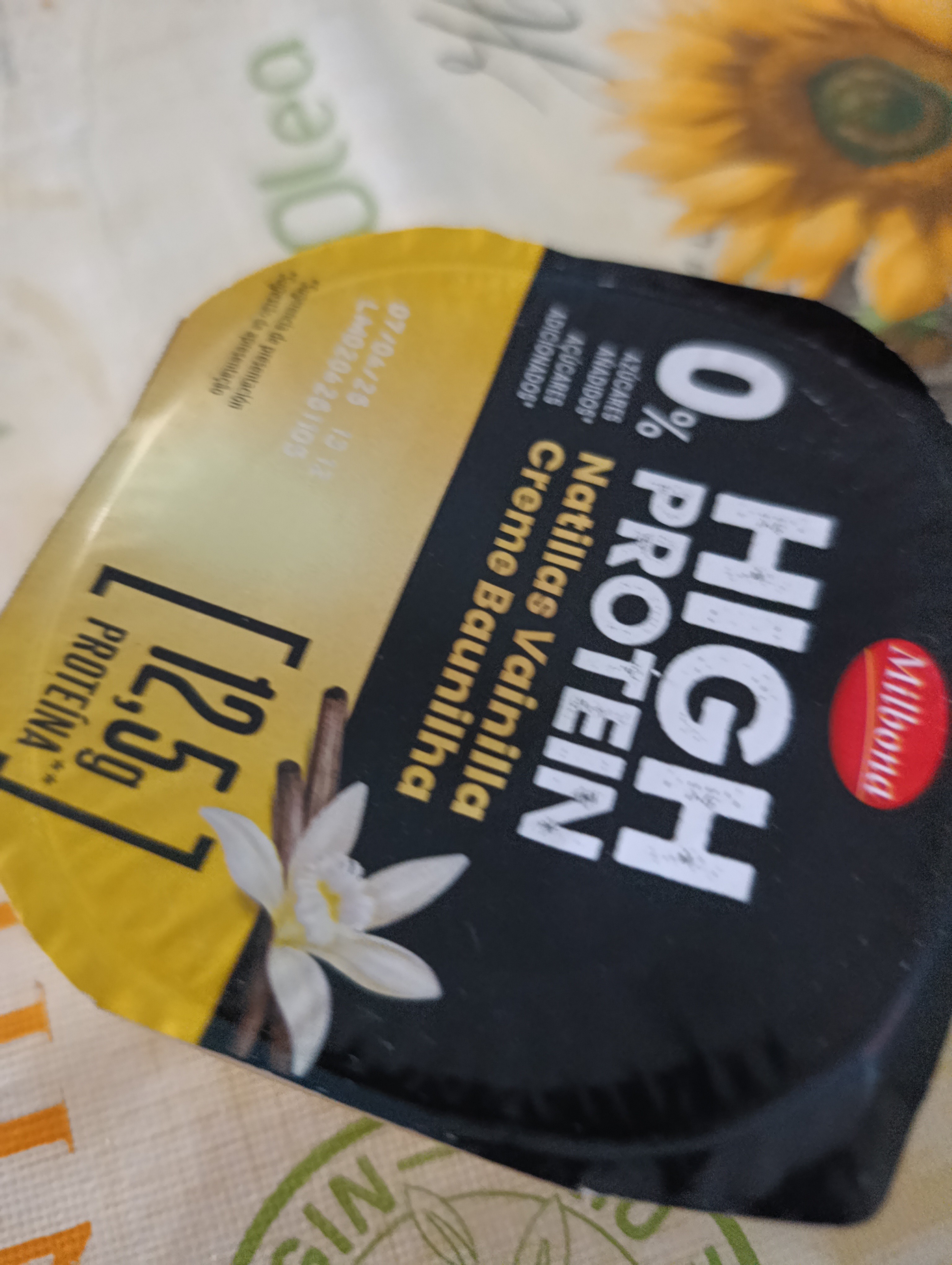 Natillas vainilla alta proteína