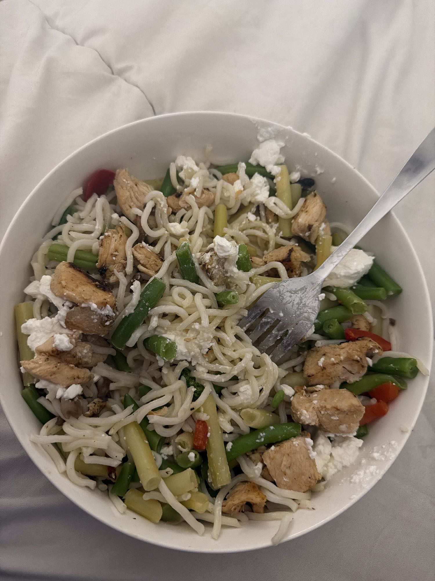 Nouilles poulet légumes