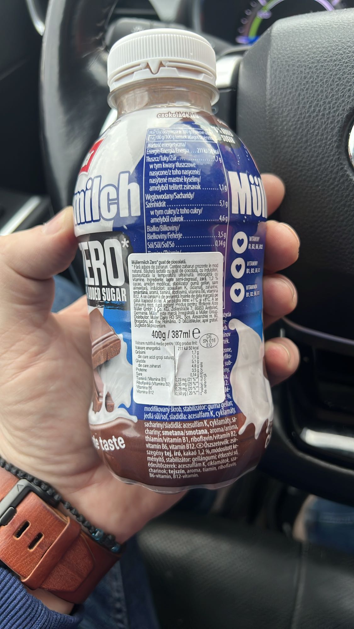 Lapte cu ciocolată zero zahăr