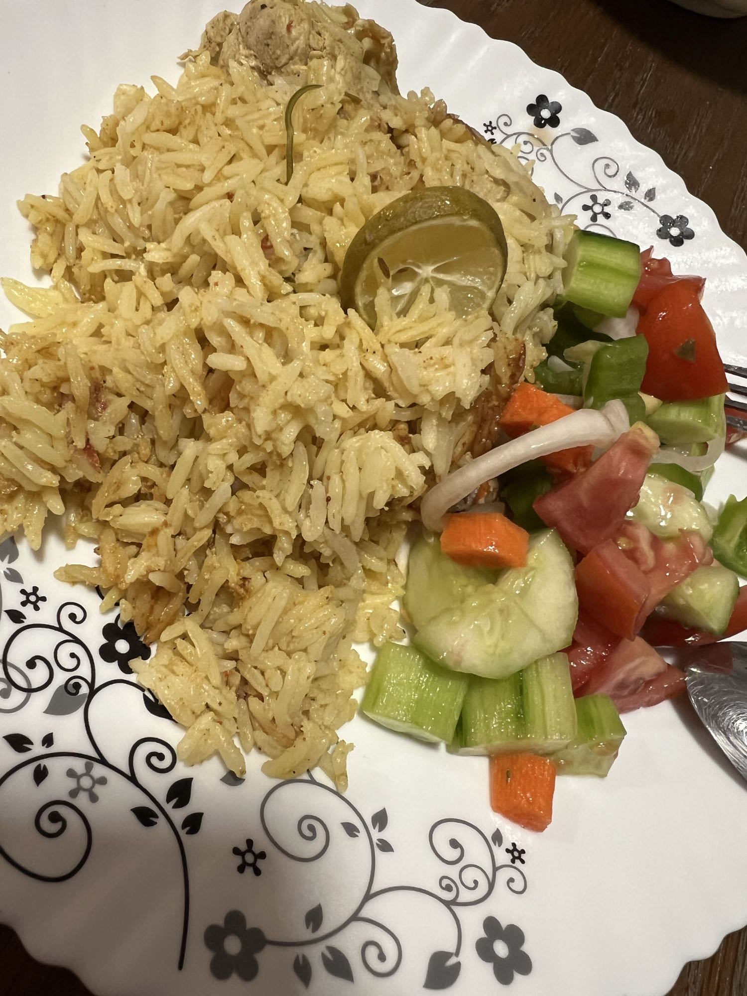 Chicken Rice with Salad