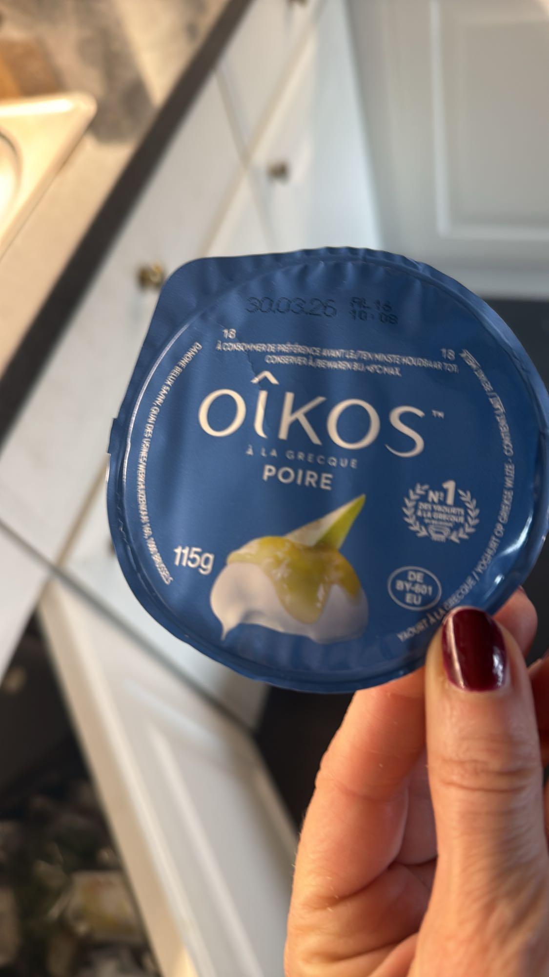 Griekse yoghurt peer