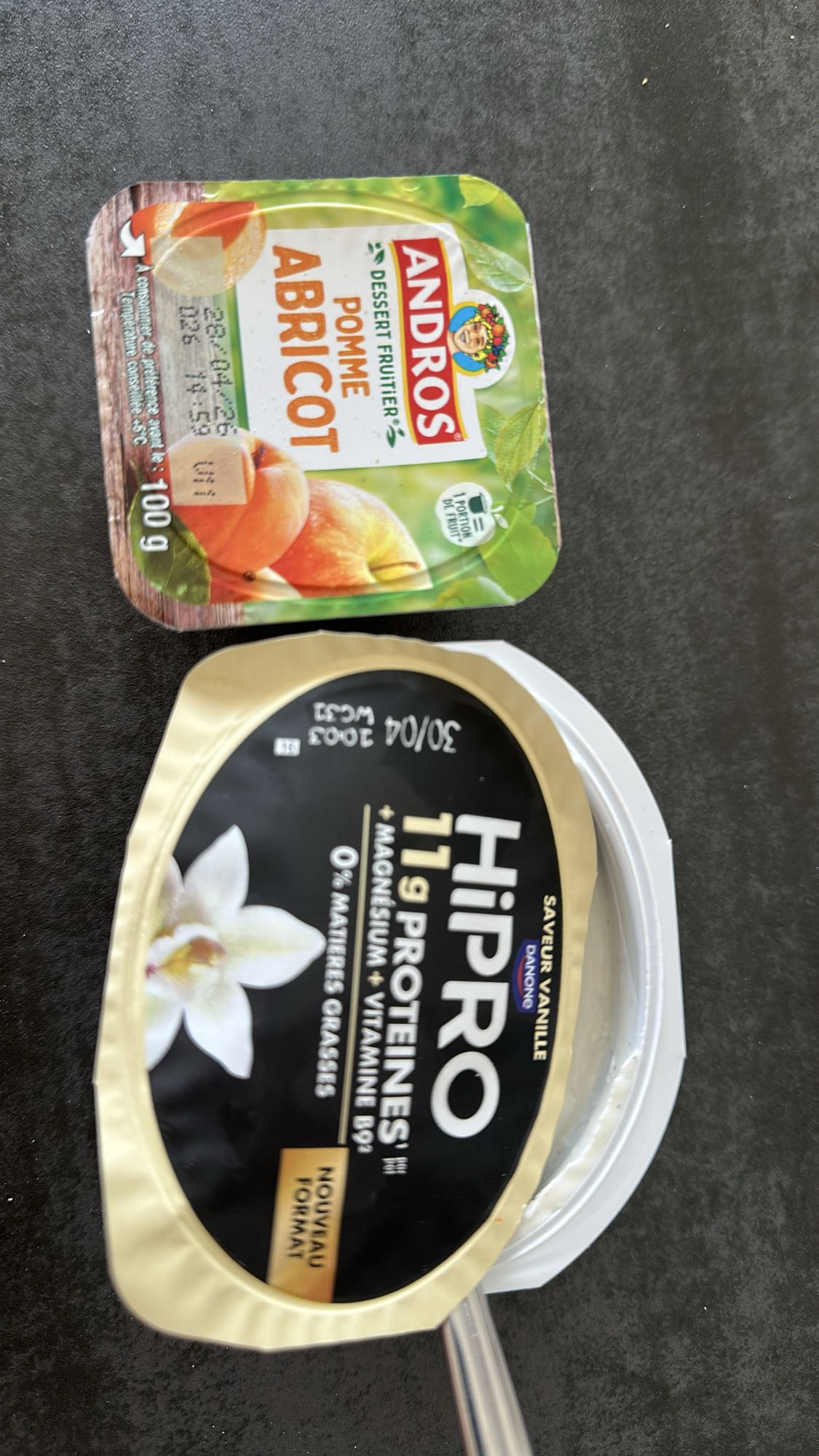 Yaourt vanille et compote