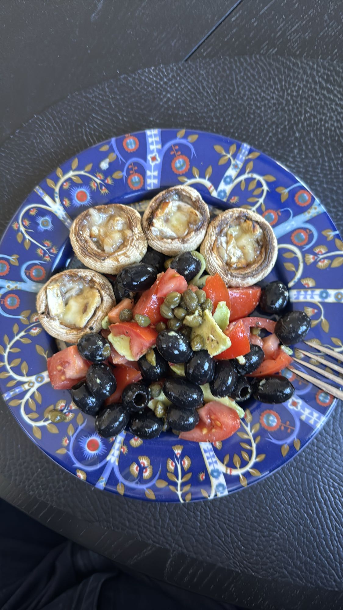 Stuffed Mushrooms & Olive Salad