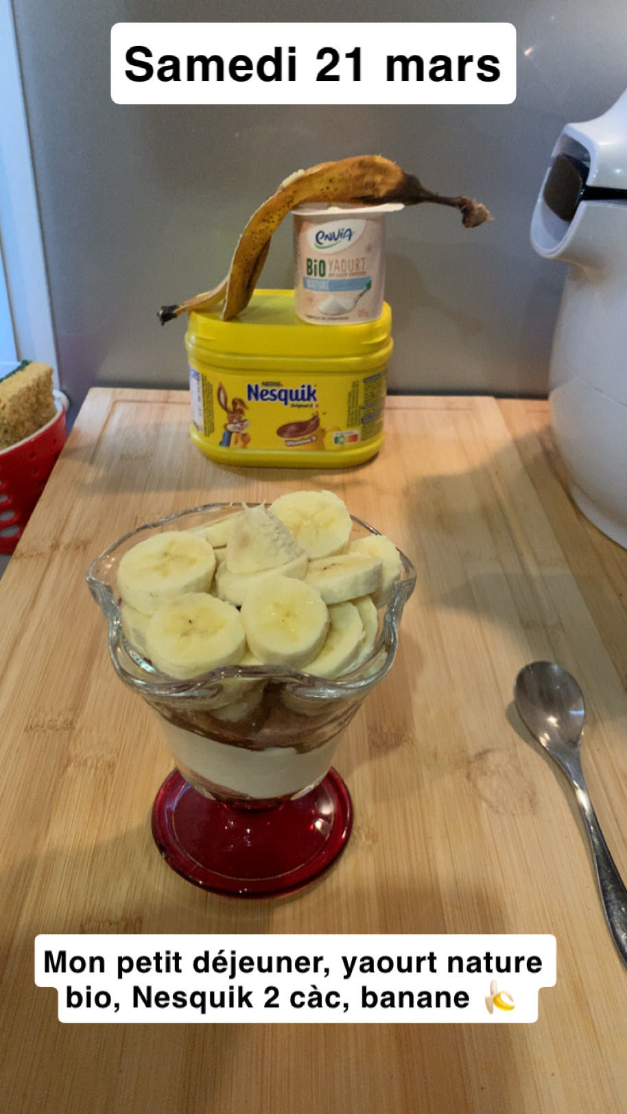 Petit-déjeuner banane Nesquik