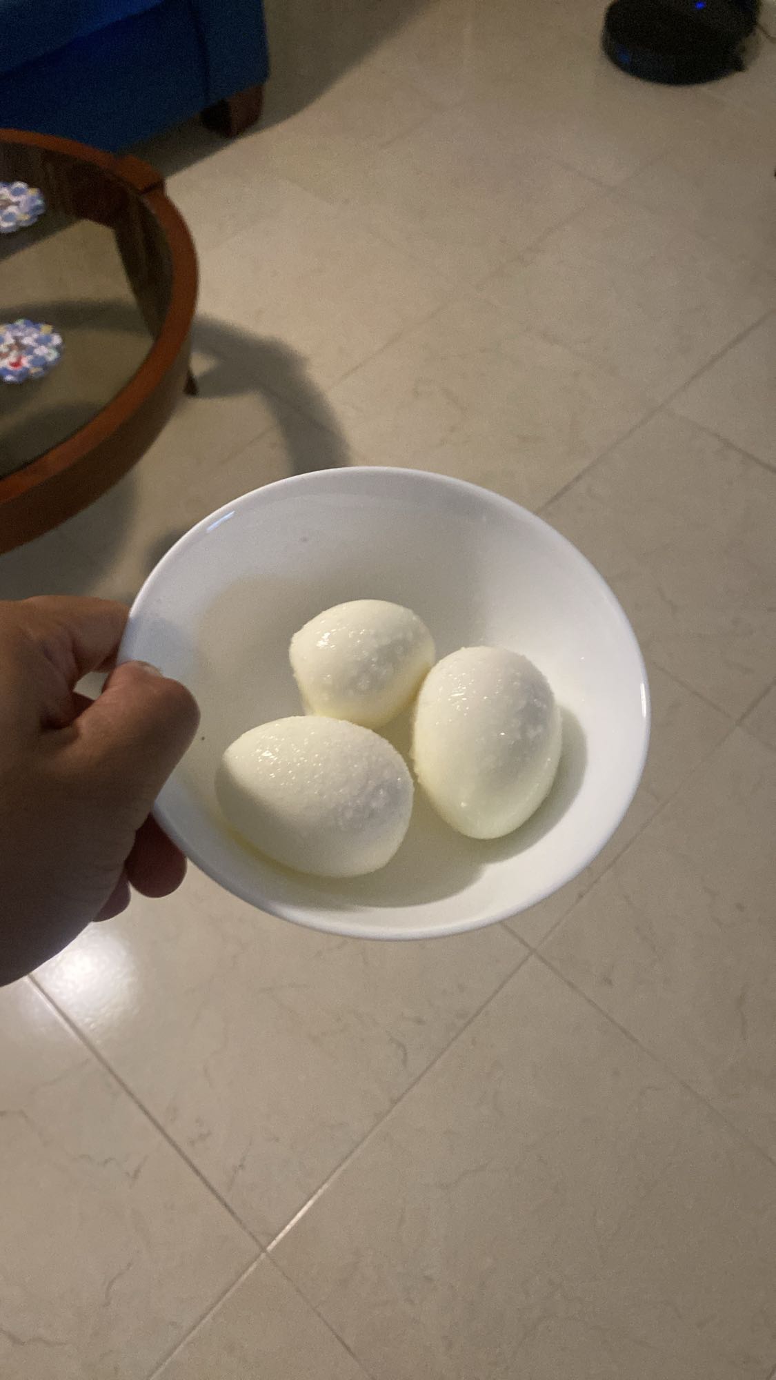 claras de huevo cocidas