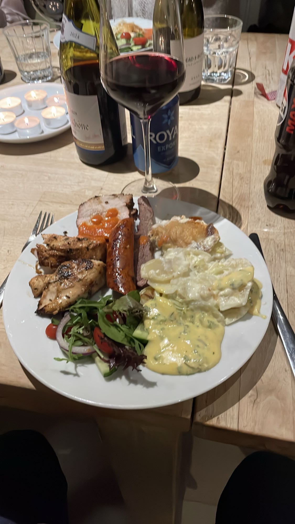 Blandad kötträtt med gratäng