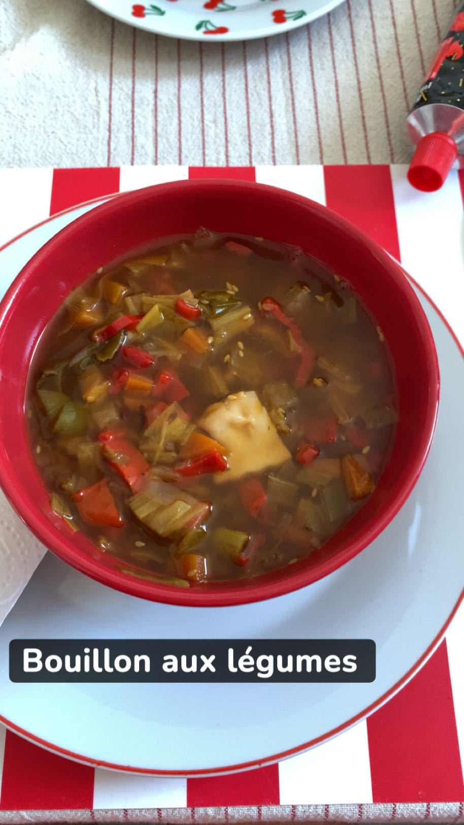 Bouillon aux légumes
